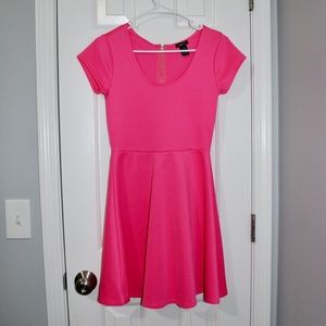 Neon Pink Skater Dress